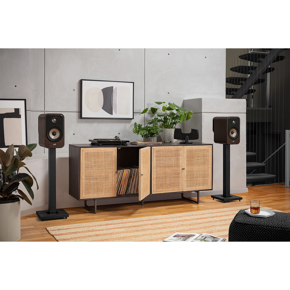 Polk Audio Signature Elite ES20 Bookshelf Speaker Cable Bundle (Walnut)