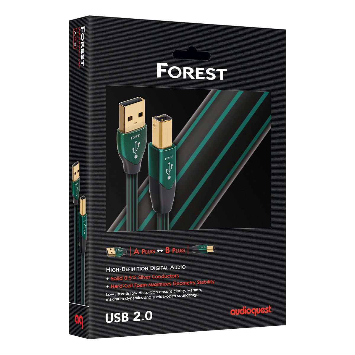 AudioQuest Forest USB A to USB B Cable - 2.46 ft. (.75m)