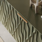 BDI Mesa 7639 4-Door Credenza (Moss with Brass Base)