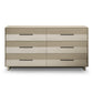 BDI KAVA Bedroom 9686 6-Drawer Dresser (Washed Oak)