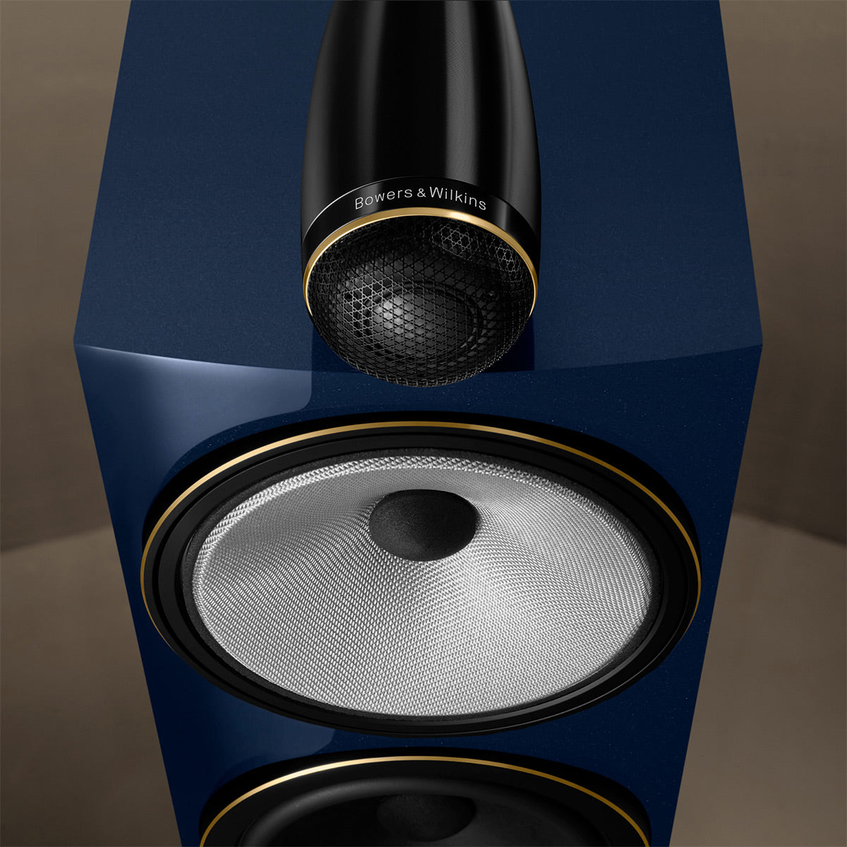 Bowers & Wilkins 702 S3 Signature Solid Body Tweeter-on-Top 與 Continuum 中音特寫