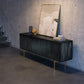 BDI Tanami 7109 4-Door Storage Credenza (Satin Black with Brass Base)