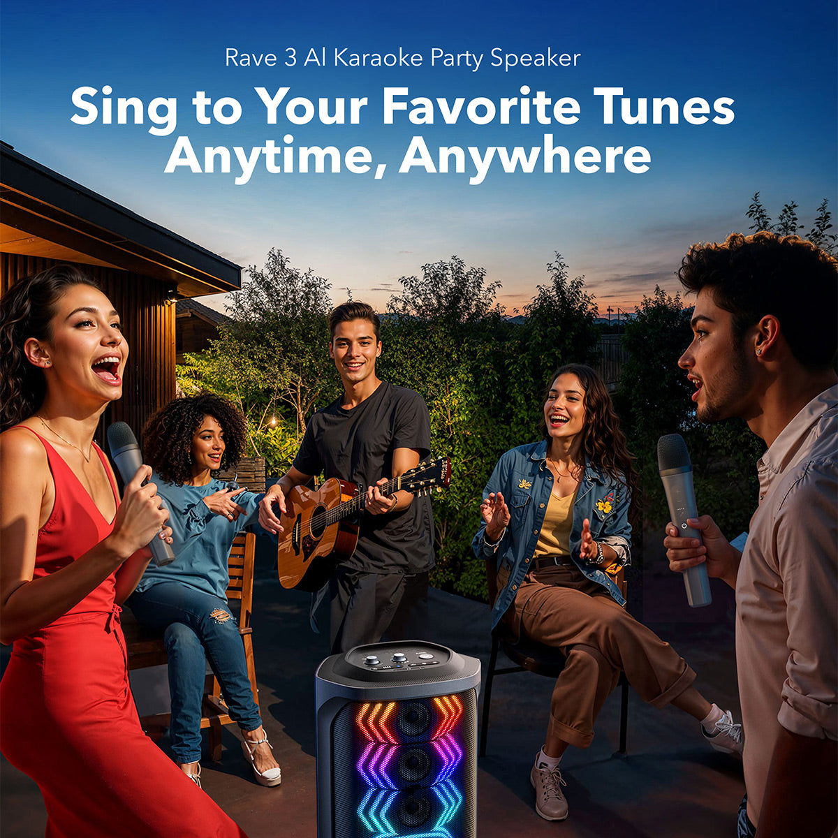 Soundcore Rave 3 Portable Bluetooth Speaker (Black)