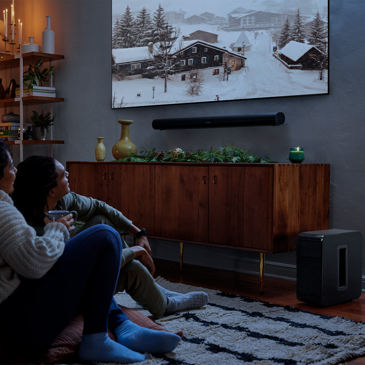 Sonos Ultimate Immersive Set with Arc Ultra Sound Bar, Sub 4 Wireless Subwoofer, and Pair of Era 300 Wireless Speakers (Black)