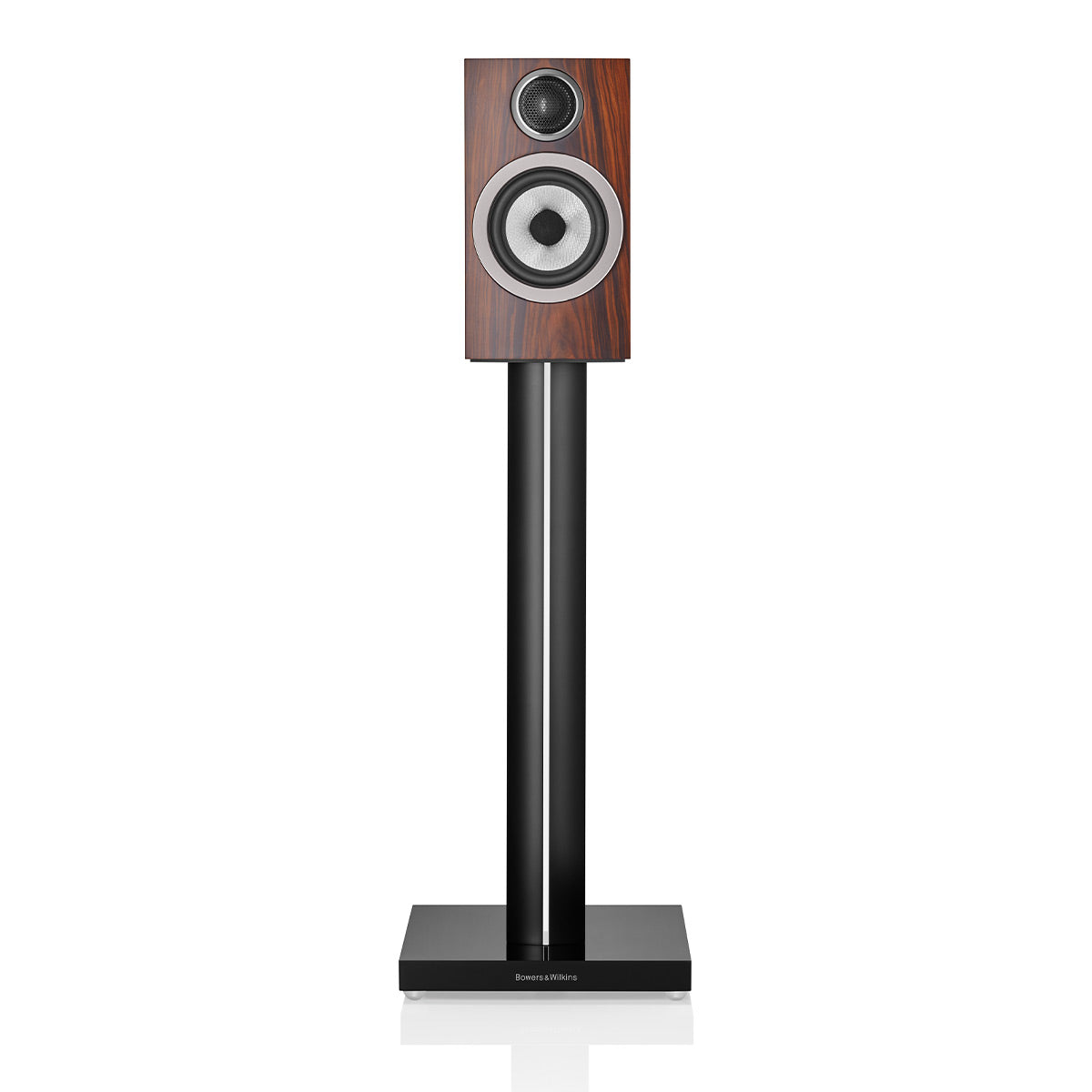 Bowers & Wilkins 707 S3 2-Way Bookshelf Speaker (Mocha) with FS-700 Floor Stand (Black) - Each