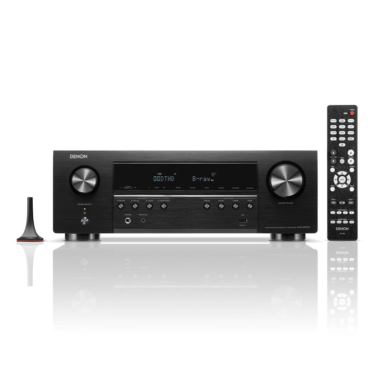 Denon AVR-S670H 5.2 Channel 8K Home Theater Receiver with AudioQuest SKY 3m HDMI Cable