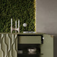 BDI Mesa 7639 4-Door Credenza (Moss with Brass Base)