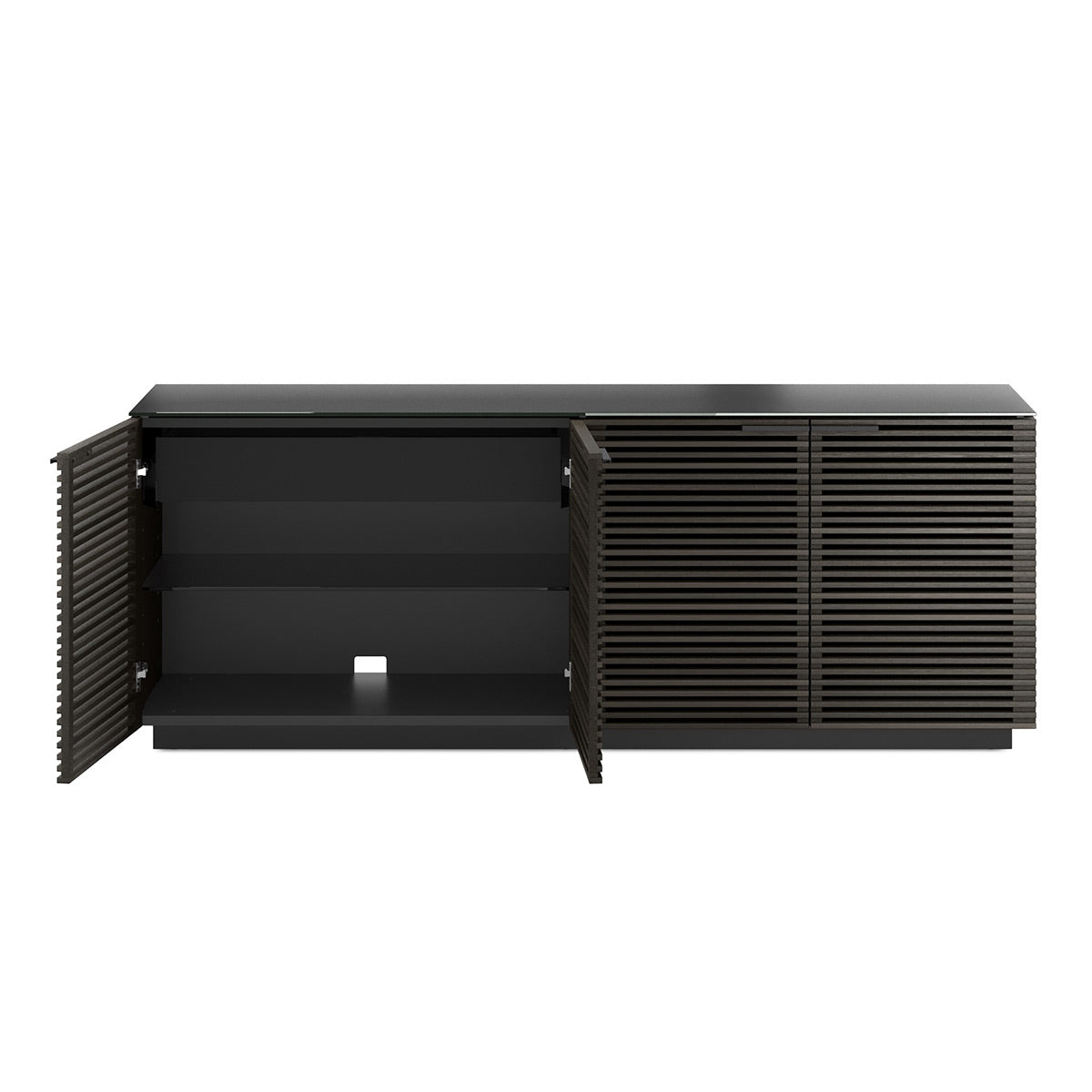 BDI Corridor 8109 4-Door Storage Credenza (Charcoal Stained Ash)