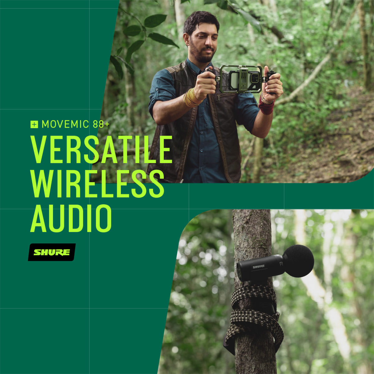 Shure MoveMic 88+ Wireless Stereo Microphone