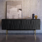 BDI Tanami 7109 4-Door Storage Credenza (Satin Black with Brass Base)