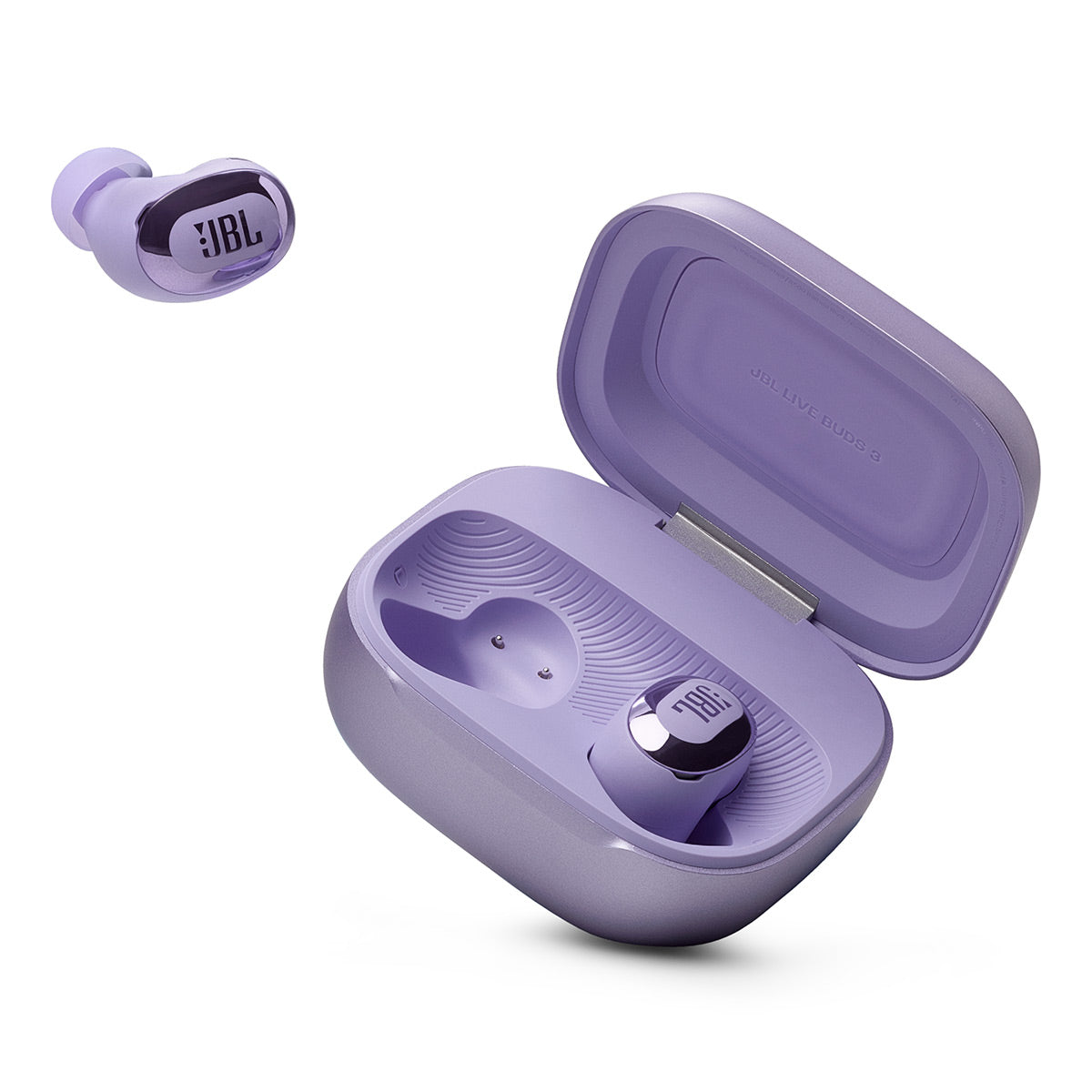 JBL Live Buds 3 True Wireless Noise Cancelling Earbud Bundle with gSport Case (Purple)