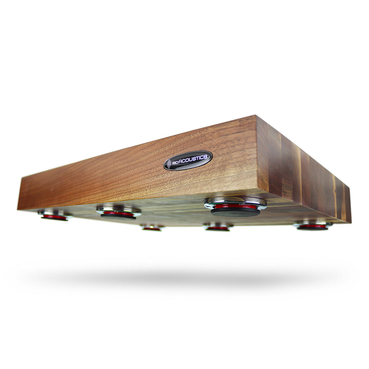 IsoAcoustics DELOS 1815W2 Turntable Isolation Walnut Wood Platform (18"x15"x3")