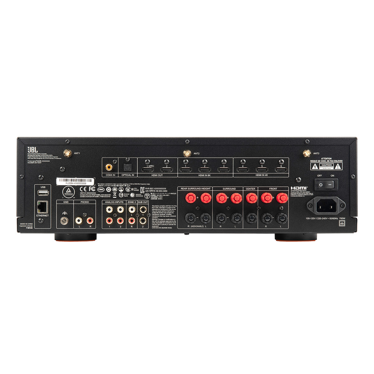 JBL MA7100HP 7.2-Channel 8K AV Receiver (White)