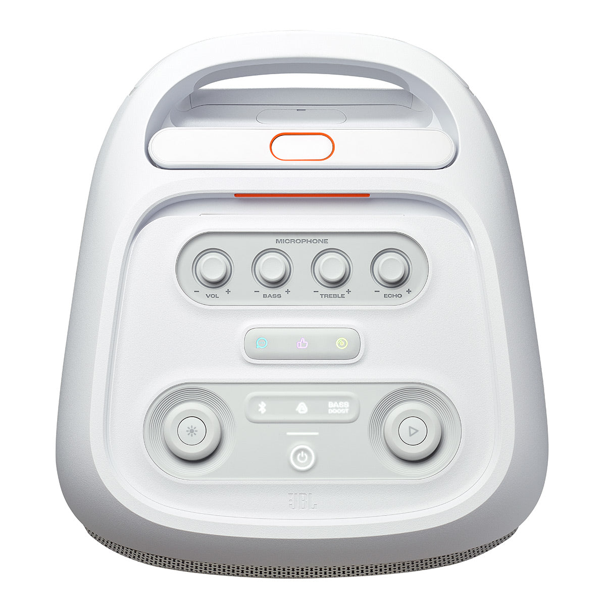 JBL PartyBox Stage 320 Portable Party Speaker Bundle with Wireless Microphone System (White)