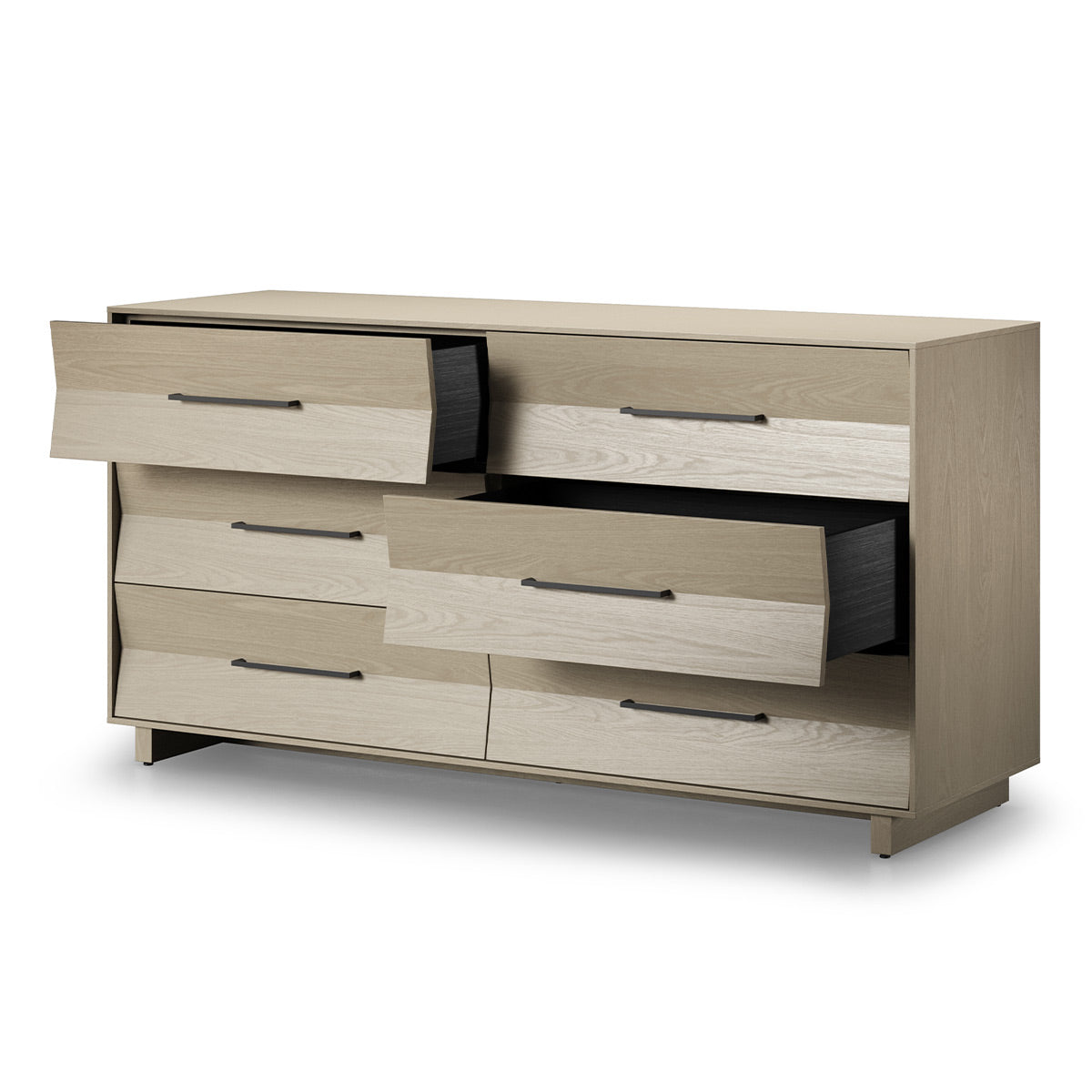 BDI KAVA Bedroom 9686 6-Drawer Dresser (Washed Oak)