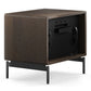BDI LINQ 9182 28&rdquo; Nightstand with Sliding Shelves and Integrated Power Station (Toasted Oak)