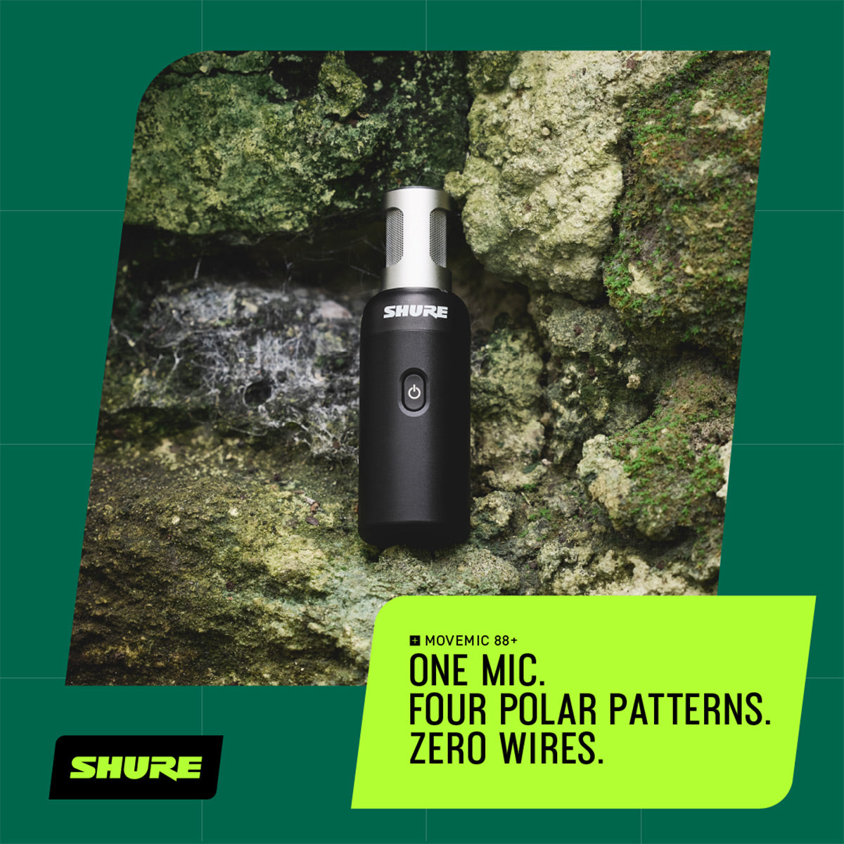 Shure MoveMic 88+ Wireless Stereo Microphone
