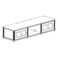 Salamander Designs Synergy 131 Triple AV Cabinet (Dark Walnut with Black Glass Doors & Aluminum Posts)
