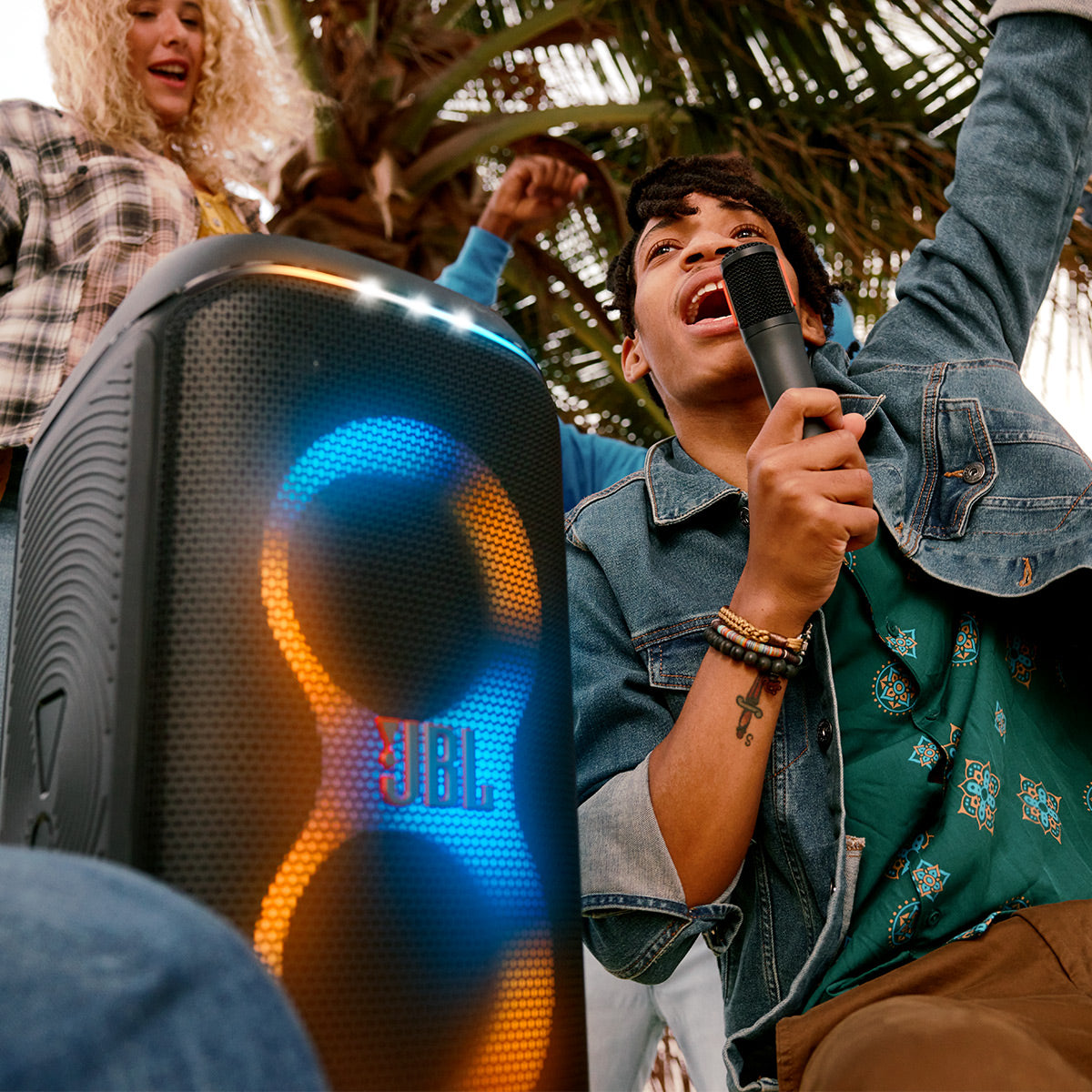 JBL PartyBox Club 120 Portable Party Speaker Bundle with Wireless Microphone System (Black)