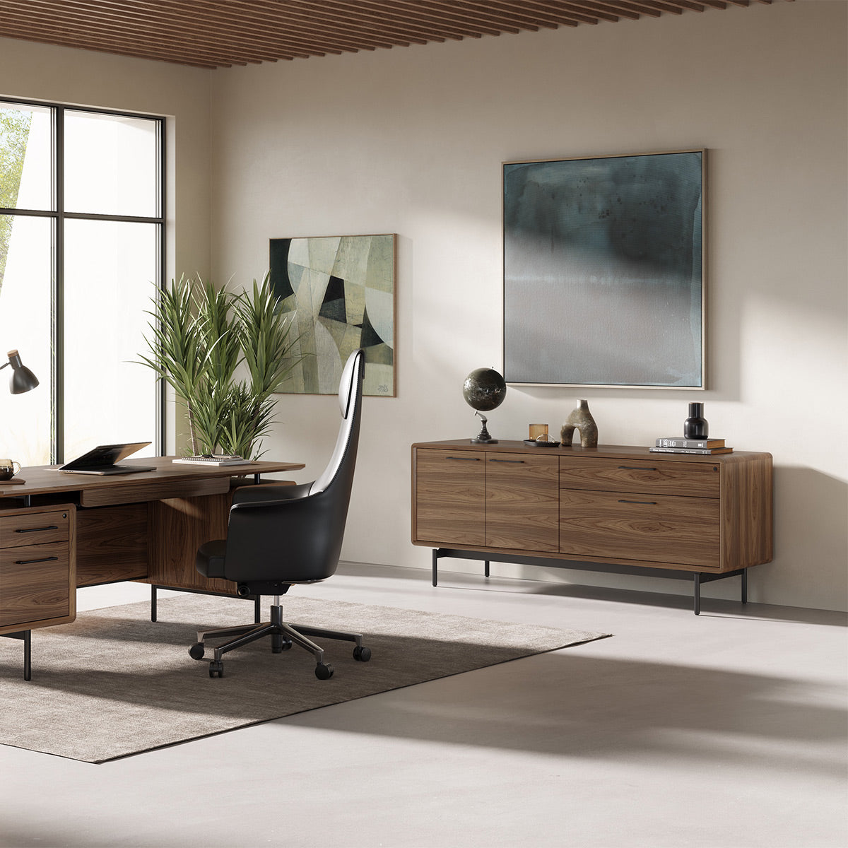 BDI LINQ 6829 Credenza (Natural Walnut)