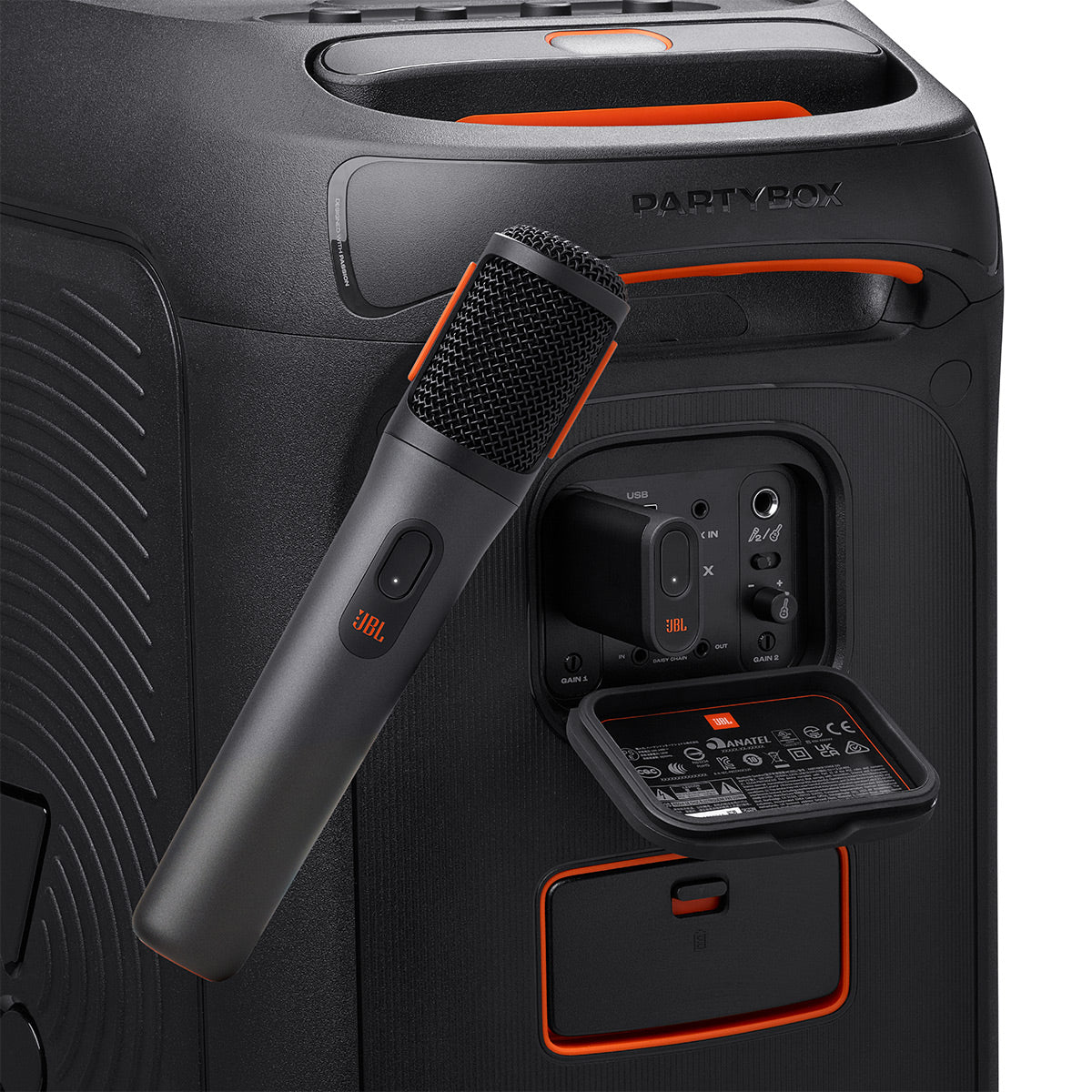 JBL PartyBox 130 Portable Party Speaker Bundle with Wireless Microphone System (Black)