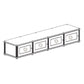 Salamander Designs Synergy 141 Quad AV Cabinet (Black Oak with Black Glass Doors & Aluminum Posts)