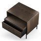 BDI LINQ 9182 28&rdquo; Nightstand with Sliding Shelves and Integrated Power Station (Toasted Oak)