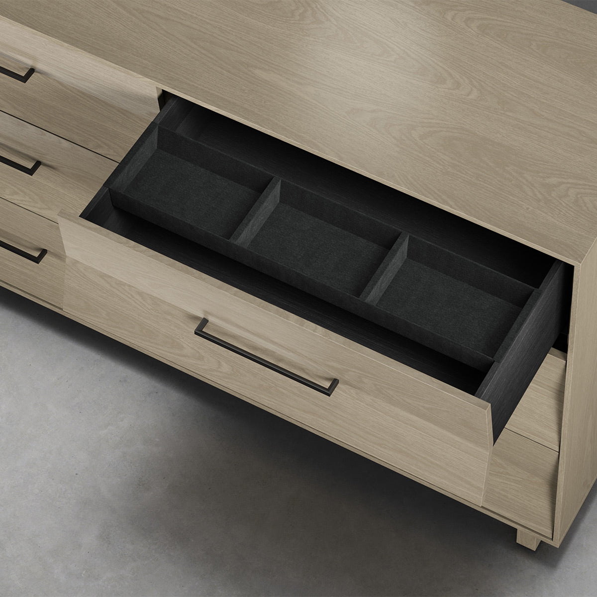 BDI KAVA Bedroom 9686 6-Drawer Dresser (Washed Oak)