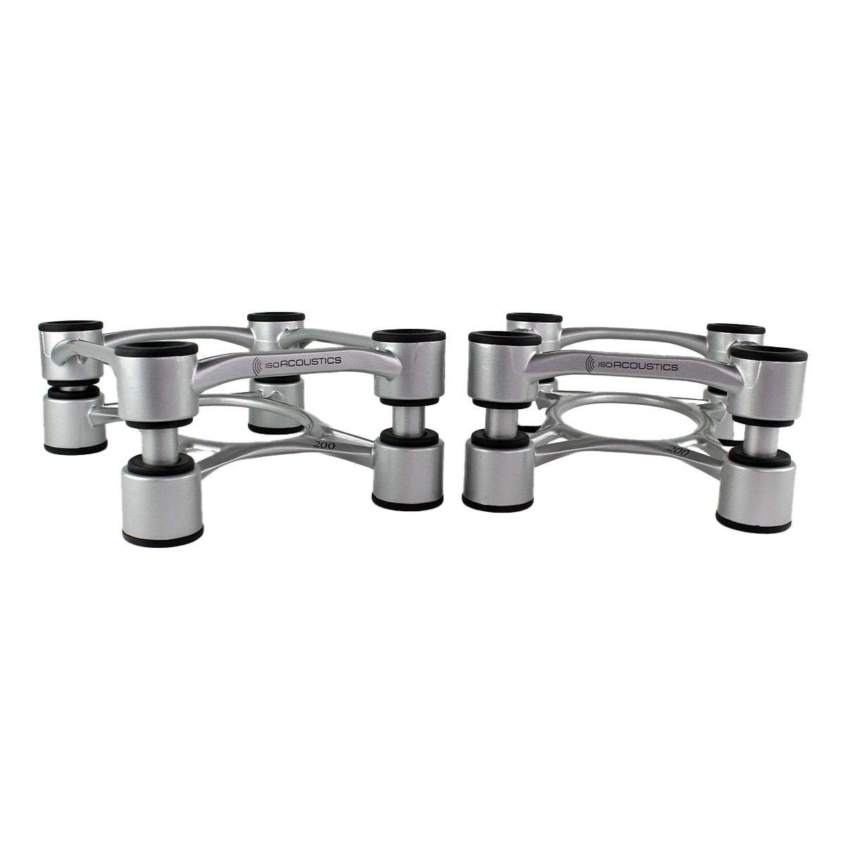 IsoAcoustics Aperta 200 Speaker Isolation Stand - Pair (Silver)