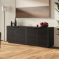 BDI Corridor 8109 4-Door Storage Credenza (Charcoal Stained Ash)