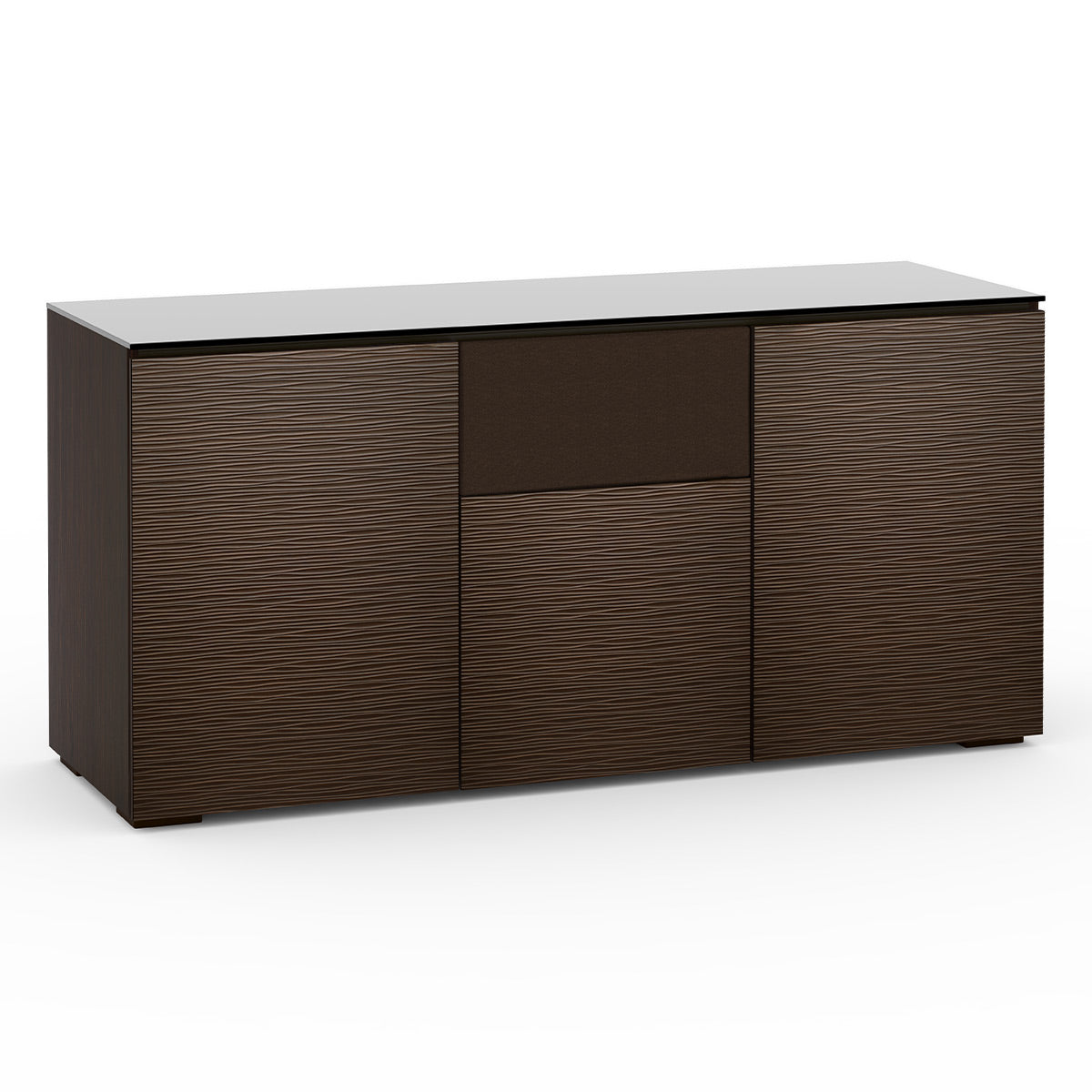 Salamander Chameleon Collection Berlin 336 Triple Speaker Integrated Cabinet (Textured Wenge with Black Glass Top)