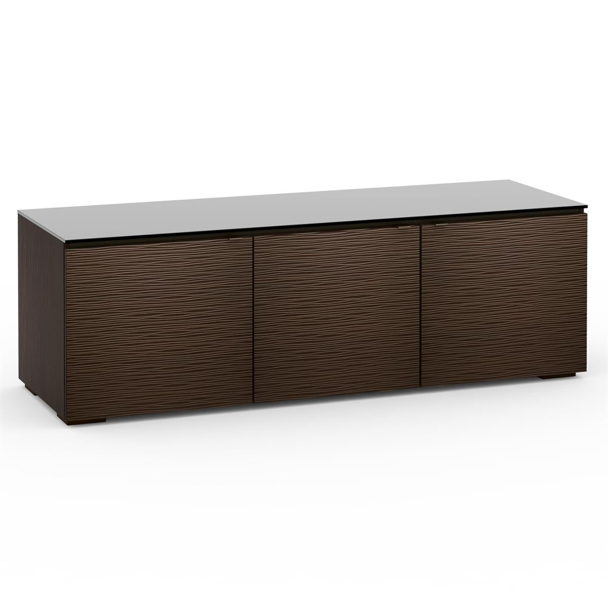 Salamander Chameleon Collection Berlin 237 Triple AV Cabinet (Textured Wenge with Black Glass Top)