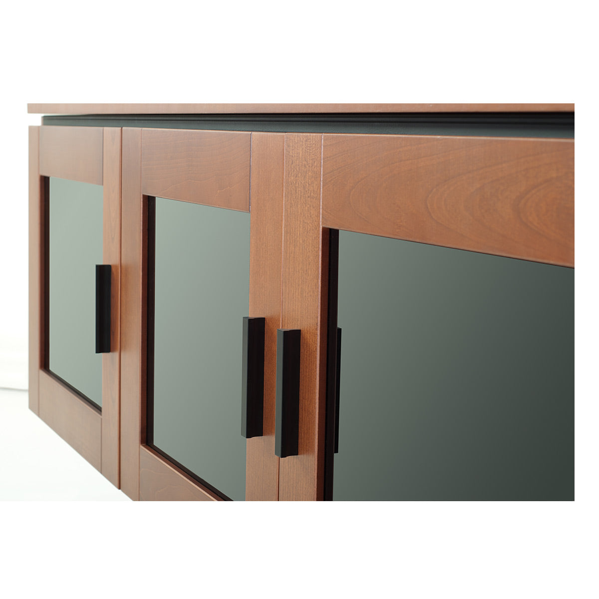 Salamander Chameleon Collection Elba 237 Triple AV Cabinet (Wide Framed American Cherry Doors with Smoked Glass Inserts)