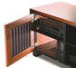 Salamander Chameleon Collection Sonoma 237 Triple AV Cabinet (American Cherry Vertical Pattern with Perforated Black Steel Inserts)