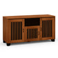 Salamander Chameleon Collection Sonoma 336 Triple Speaker Integrated Cabinet (American Cherry Vertical Pattern with Perforated Black Steel Inserts)
