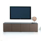 Salamander Chameleon Collection Berlin 247 Quad AV Cabinet (Textured Wenge with Black Glass Top)