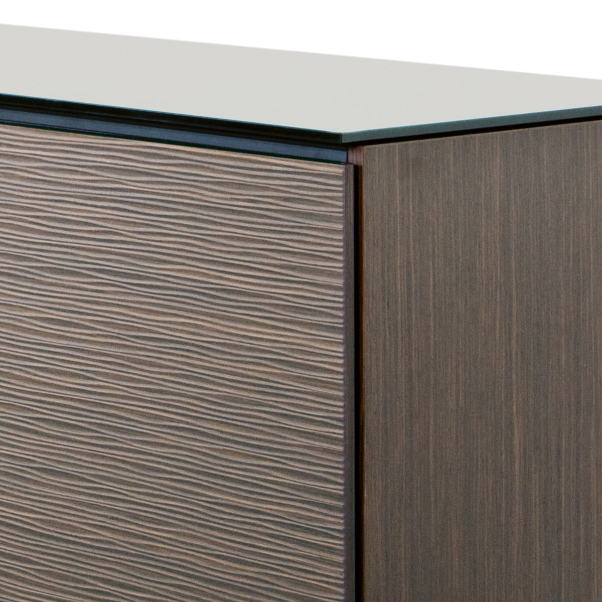 Salamander Chameleon Collection Berlin 247 Quad AV Cabinet (Textured Wenge with Black Glass Top)