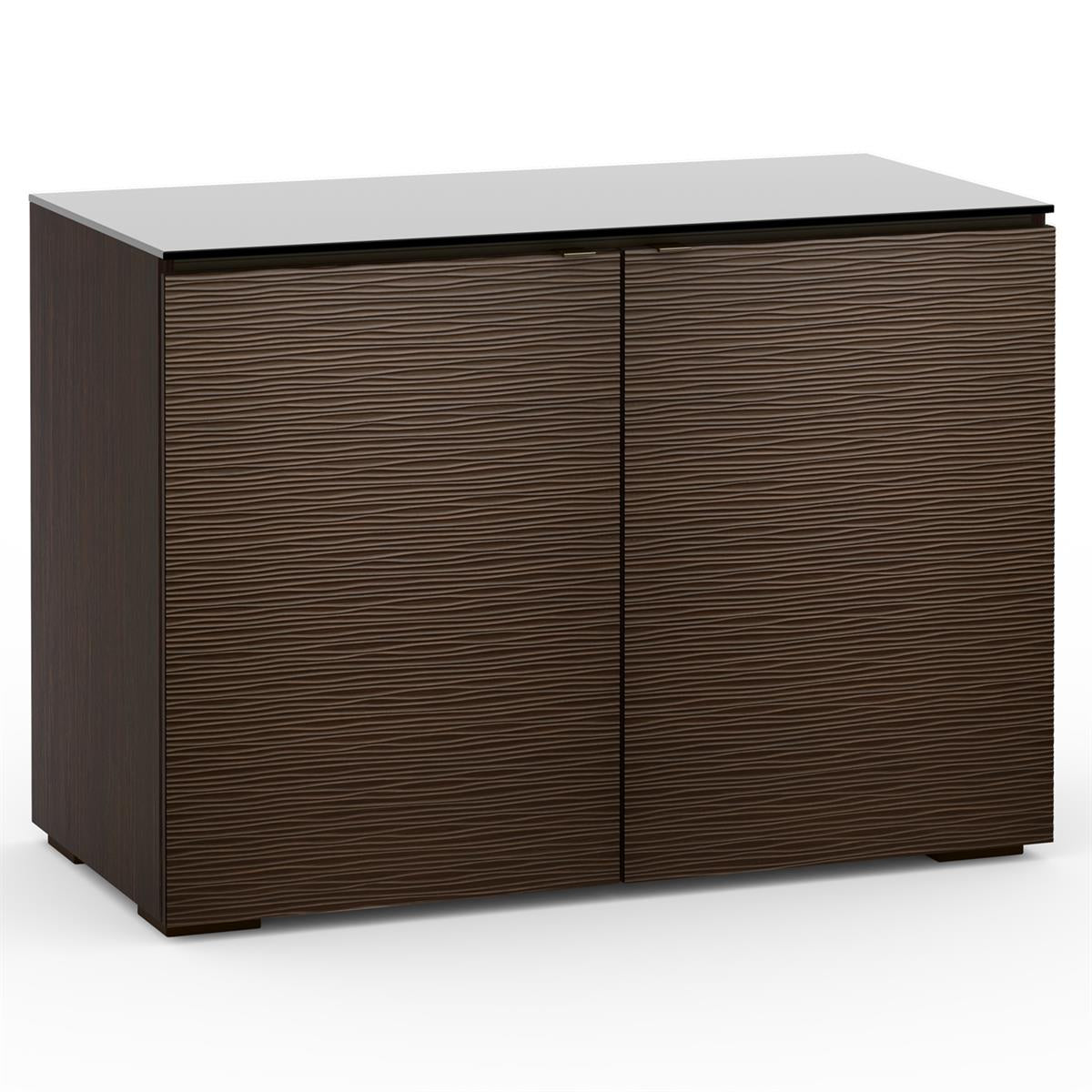 Salamander Chameleon Collection Berlin 323 Twin AV Cabinet (Textured Wenge with Black Glass Top)