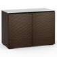 Salamander Chameleon Collection Berlin 323 Twin AV Cabinet (Textured Wenge with Black Glass Top)