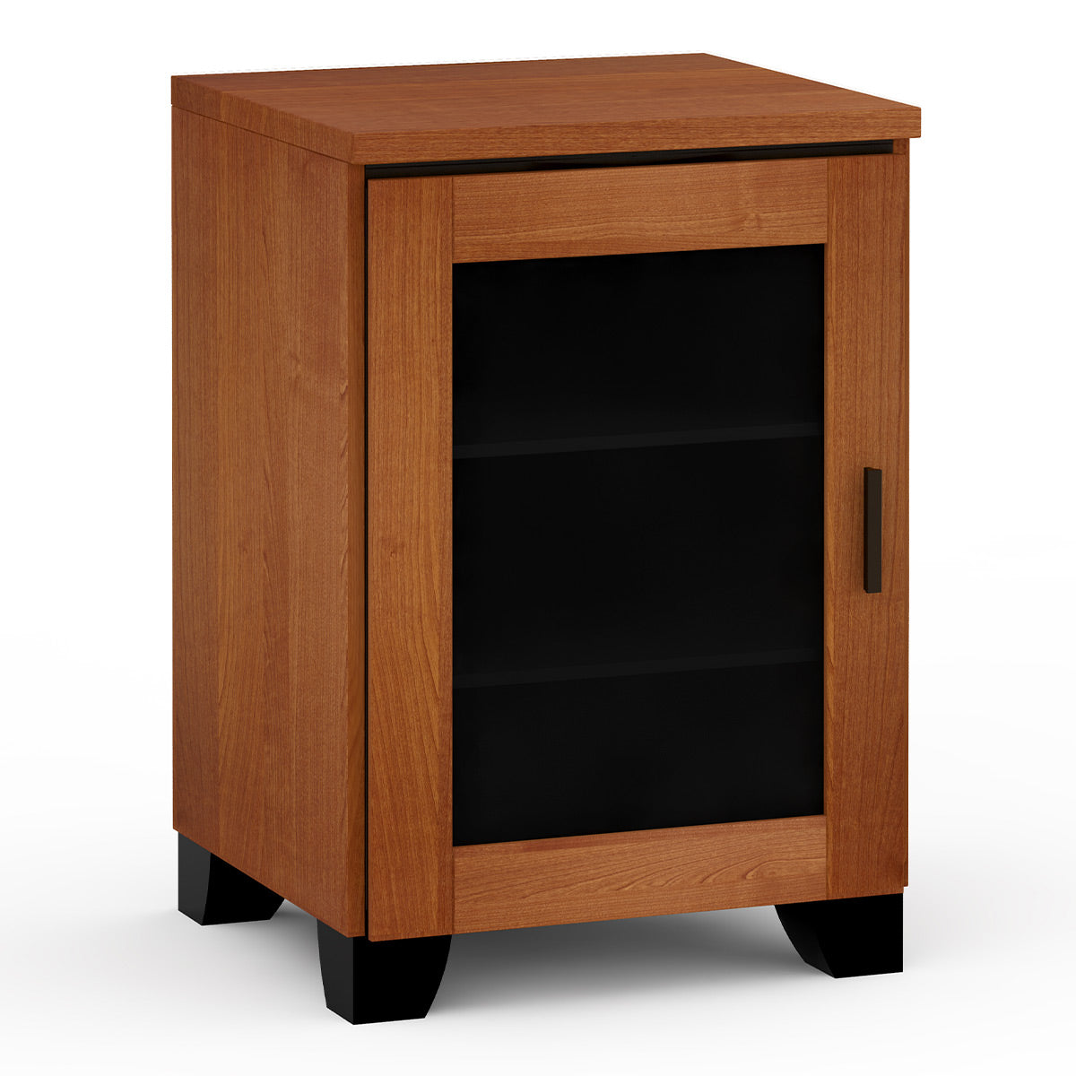 Salamander Chameleon Collection Elba 317 Single AV Cabinet (Wide Framed American Cherry Doors with Smoked Glass Inserts)