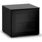 Salamander Chameleon Collection Oslo 217 AV Cabinet (Black Oak with Smoked Glass Doors & Black Glass Top)