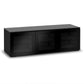 Salamander Chameleon Collection Oslo 237 Triple AV Cabinet (Black Oak with Smoked Glass Doors & Black Glass Top)