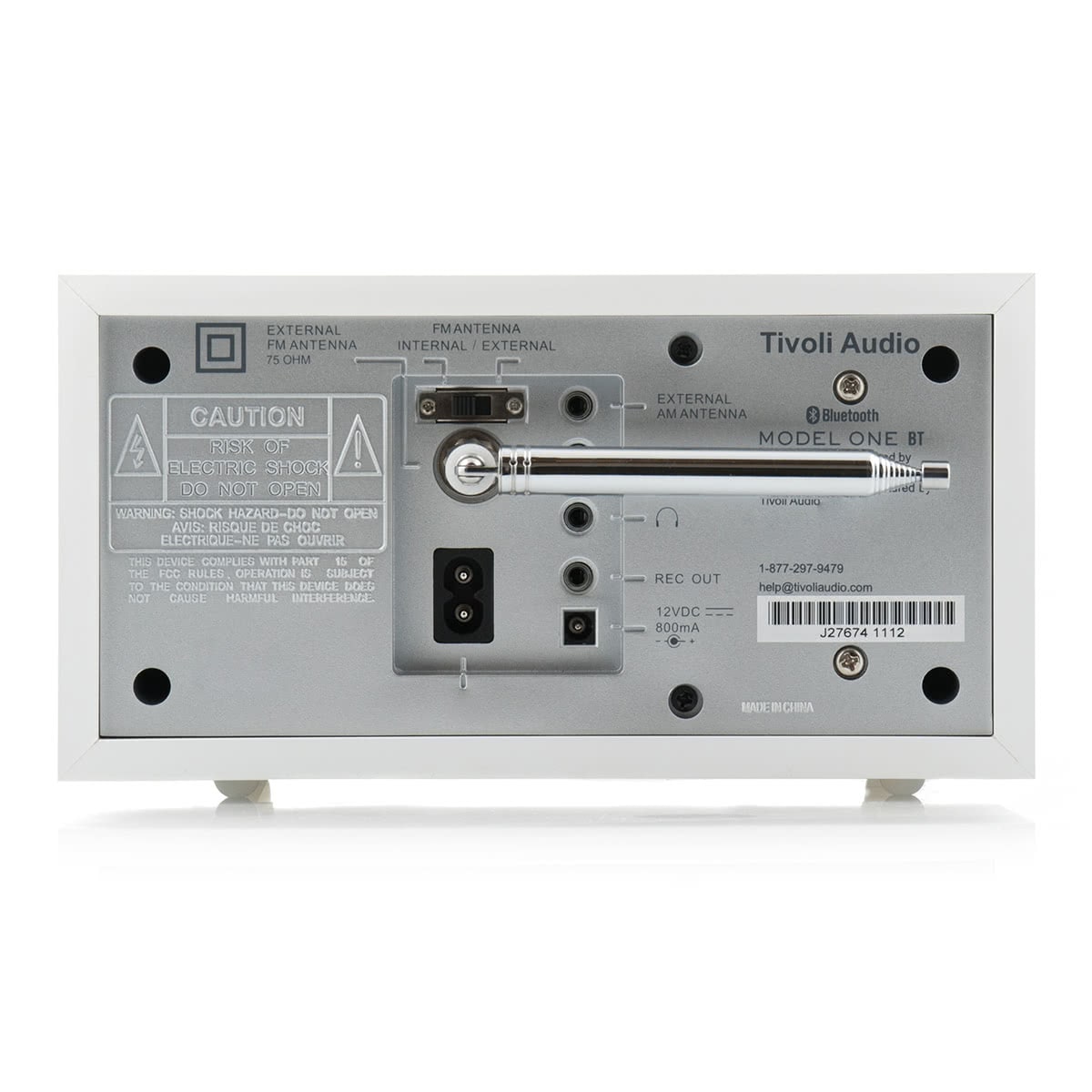 Tivoli Audio Model One Bluetooth AM/FM Radio & Speaker (White/Silver)