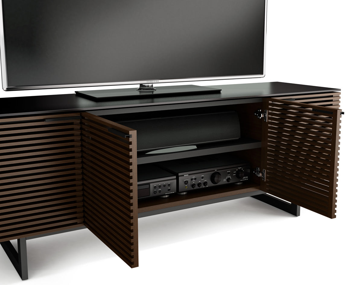 BDI Corridor 8179 Quad Media Consoles for TVs up to 85" (Chocolate Stained Walnut)