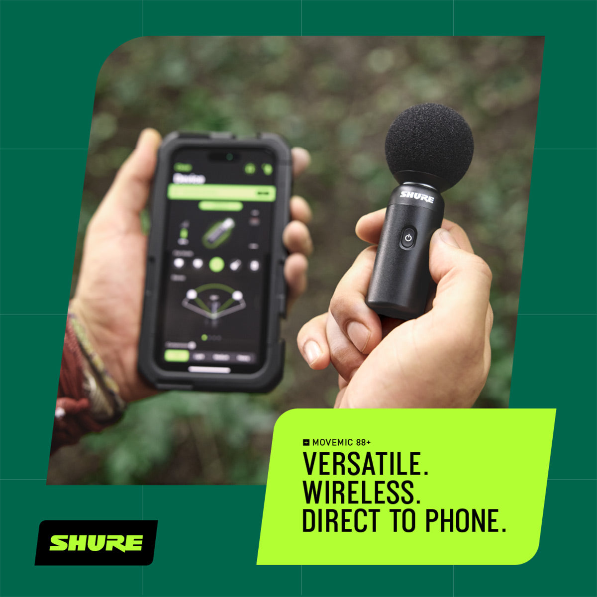 Shure MoveMic 88+ Wireless Stereo Microphone
