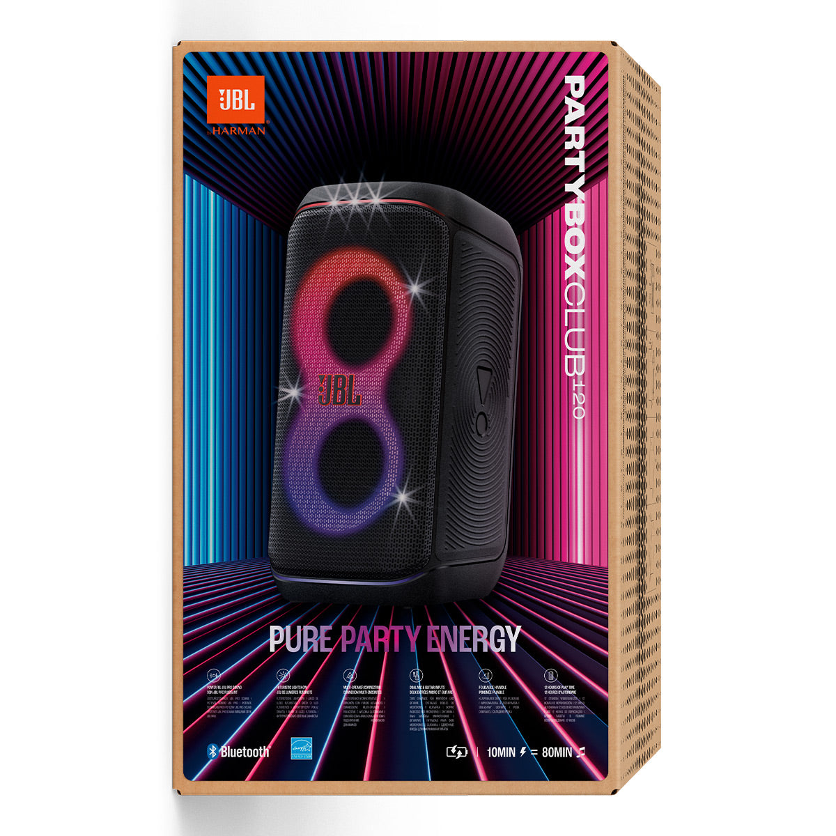 JBL PartyBox Club 120 – 160W Portable Bluetooth Party Speaker with Light Show, Mic & Guitar Inputs, IPX4 Splash-Proof, 12H Battery - Shopro Distributors JBL PartyBox Club 120 – 160W Portable Bluetooth Party Speaker with Light Show, Mic & Guitar Inputs, IPX4 Splash-Proof, 12H Battery - Shopro Distributors
