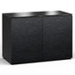 Salamander Chameleon Collection Chicago 323 Twin AV Cabinet (Textured Black Oak with Black Glass Top)