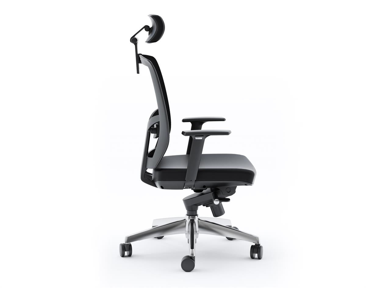 BDI TC-223 Leather Task Chair (Black)