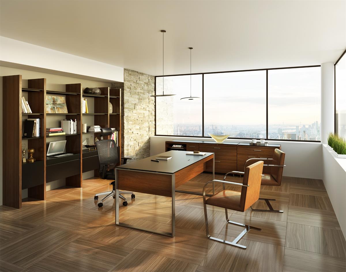 BDI TC-223 Leather Task Chair (Black)
