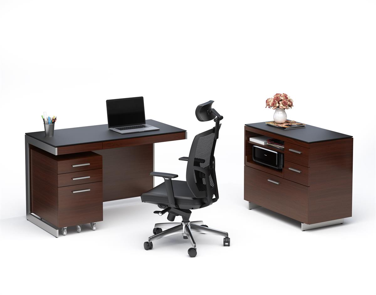BDI TC-223 Leather Task Chair (Black)